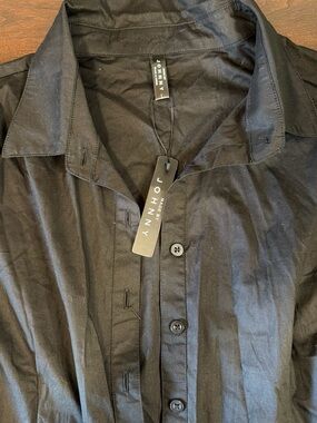By Johnny Black Collared Button-Up Dress Shirt